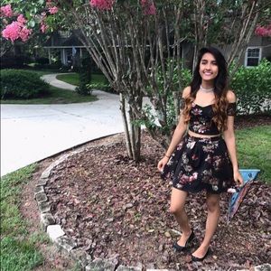 Two Piece Floral Dress